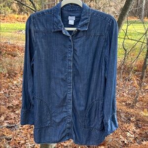 Chico's Dark Blue Denim Shirt